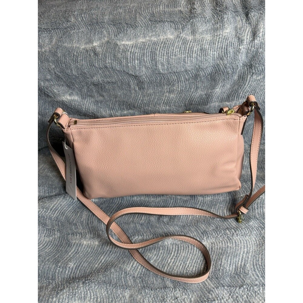 Liz Claiborne Pink Crossbody Purse - New With Tags - Front Zip Pocket - Picture 2 of 6